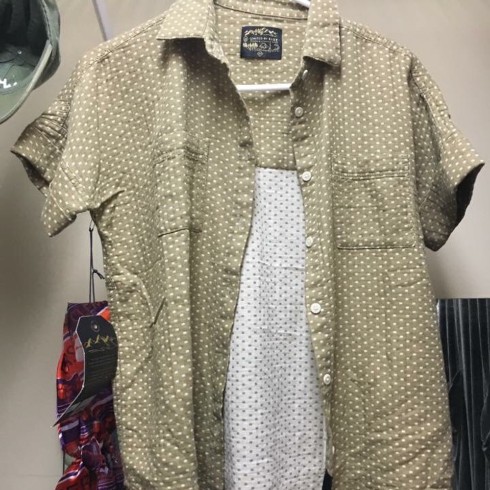 United By Blue organic short sleeve button up